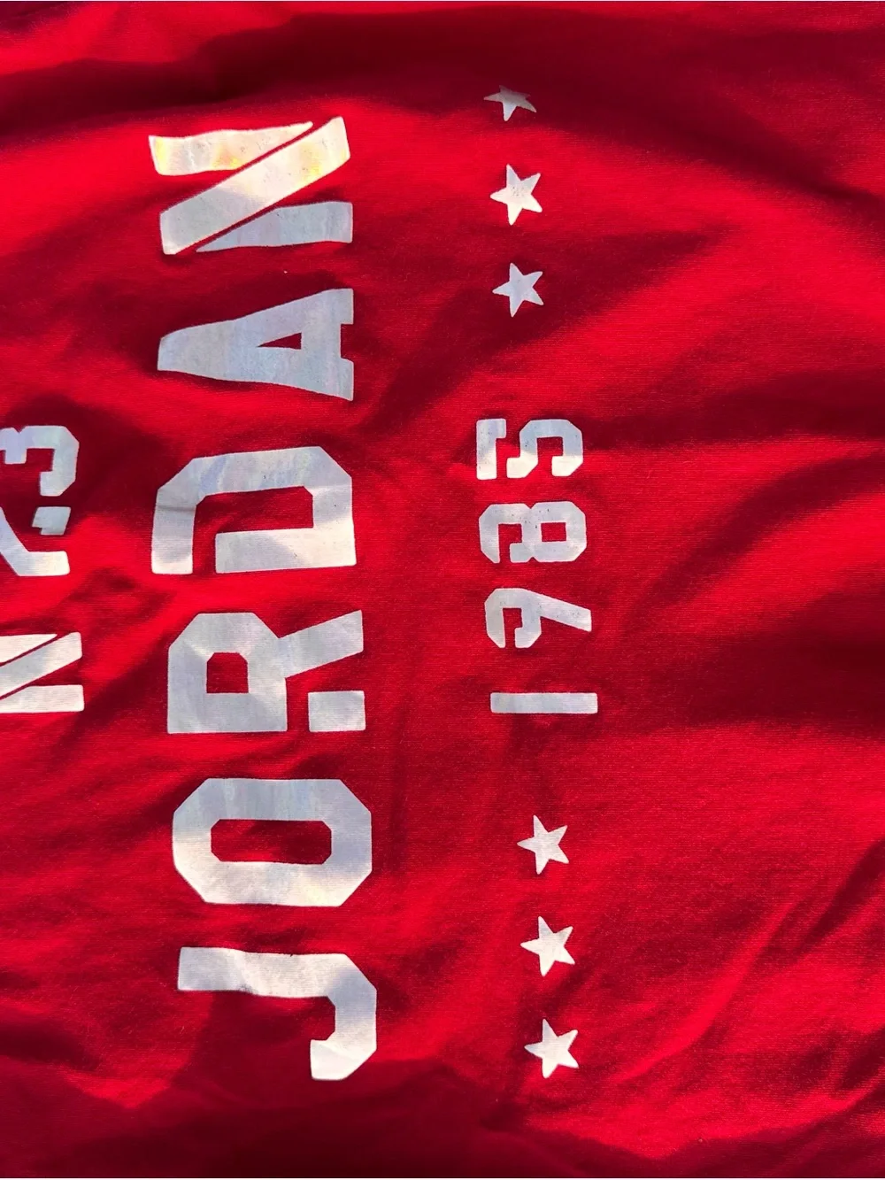 Jordan Red Short Sleeve AIR Graphic Tee